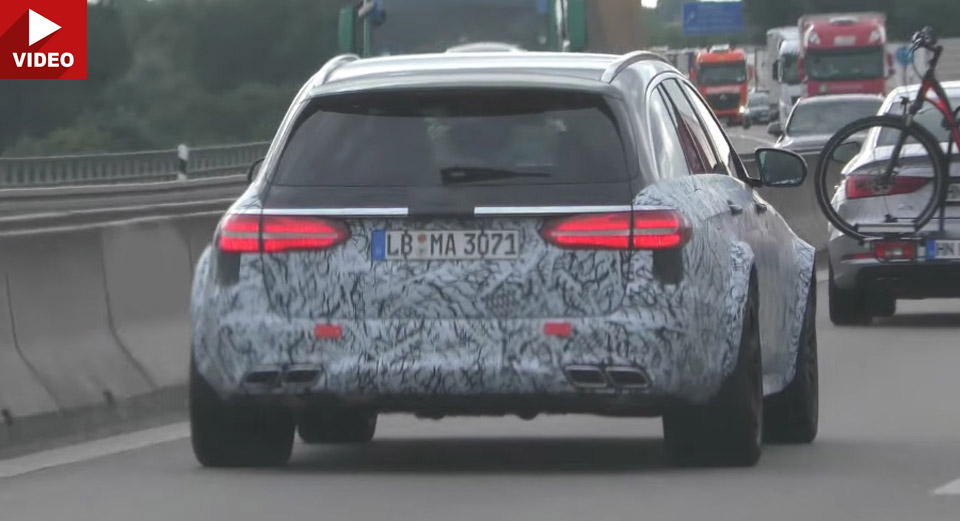  Scooped Mercedes-AMG E63 Estate Black Series Filmed Up Close