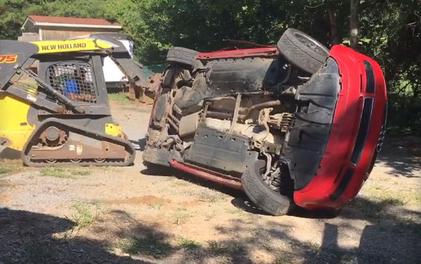  Furious Dad Destroys Son’s Audi A4 With Bulldozer For Daughter’s Indiscretion