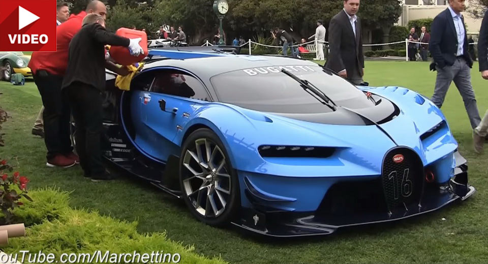  Bugati Vision Gran Turismo Runs Out Of Fuel In Pebble Beach
