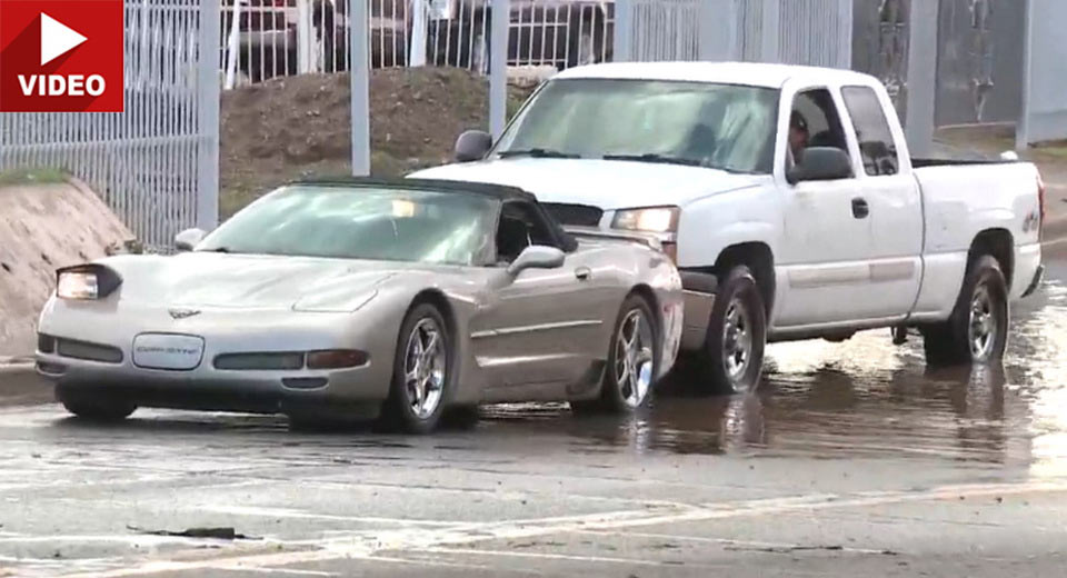  Corvette Drowns In A Puddle Of Water In Phoenix
