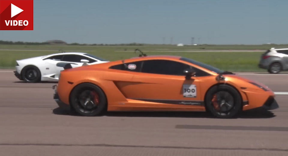  4,000 HP Worth Of Lamborghinis Go Head To Head In A Drag Race
