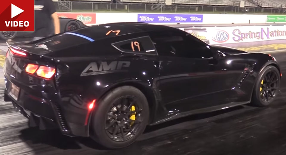  1100HP Corvette Z06 Violently Sprints Down 1/4 Mile To Become World’s Fastest
