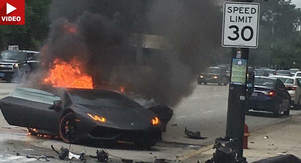  Lamborghini Huracan Driver Saved Seconds Before Wrecked Supercar Bursts Into Flames