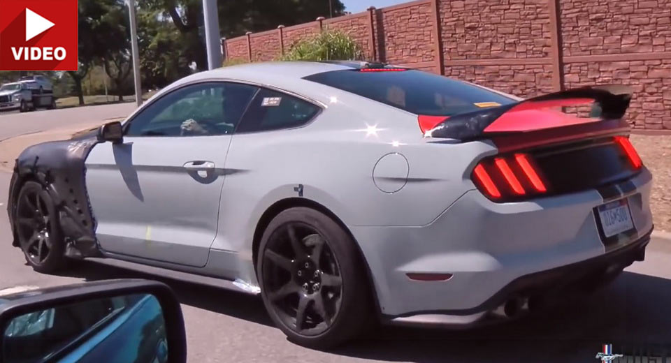  2018 Shelby Mustang GT500 Mule Spotted On Public Road, Eyes Dodge’s Hellcat