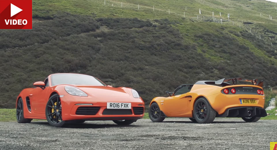  Porsche 718 Boxster Challenged By Track-Focused Lotus Elise 250 Cup