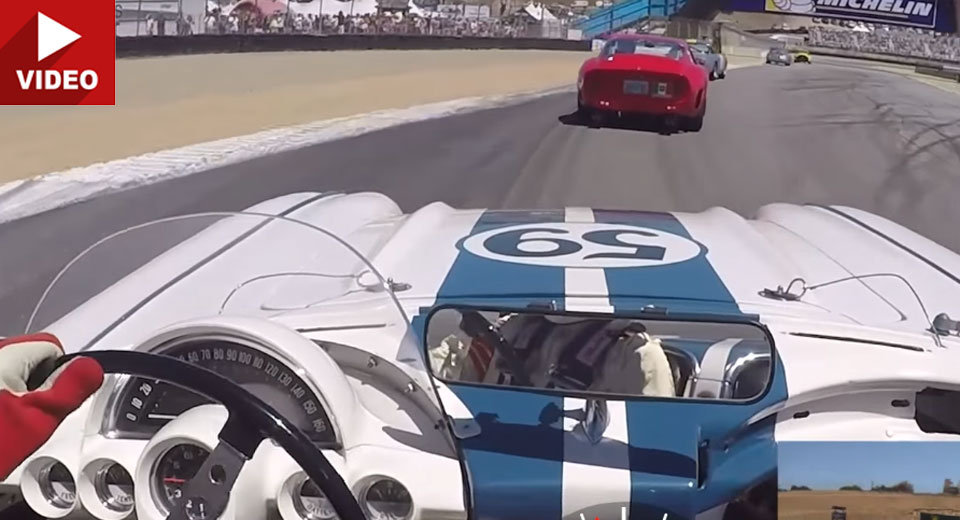 Watch In Awe As A Ferrari 250 GTO and A ’59 Corvette Race At Laguna Seca