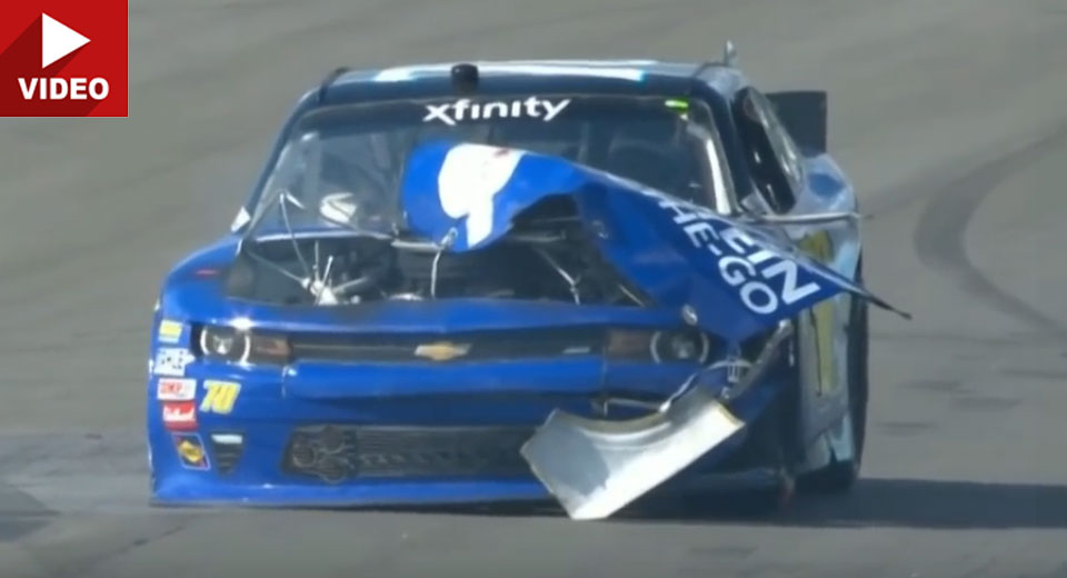 Watch As A NASCAR Bizzarely Blows Up Without Explanation