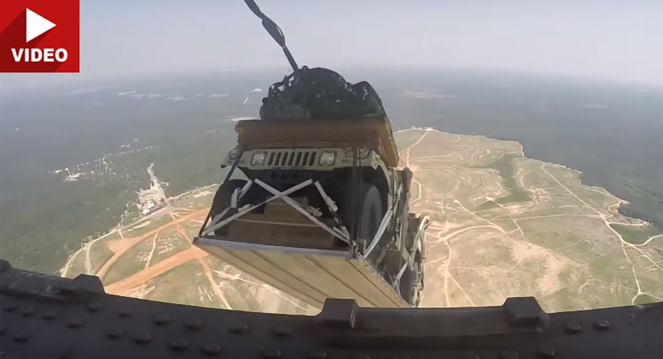  Watch As The Military Parachute Eight Humvees From A Plane!