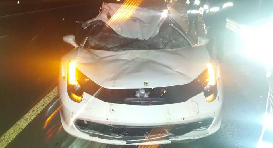 This Ferrari 458 Italia Hit A Cow