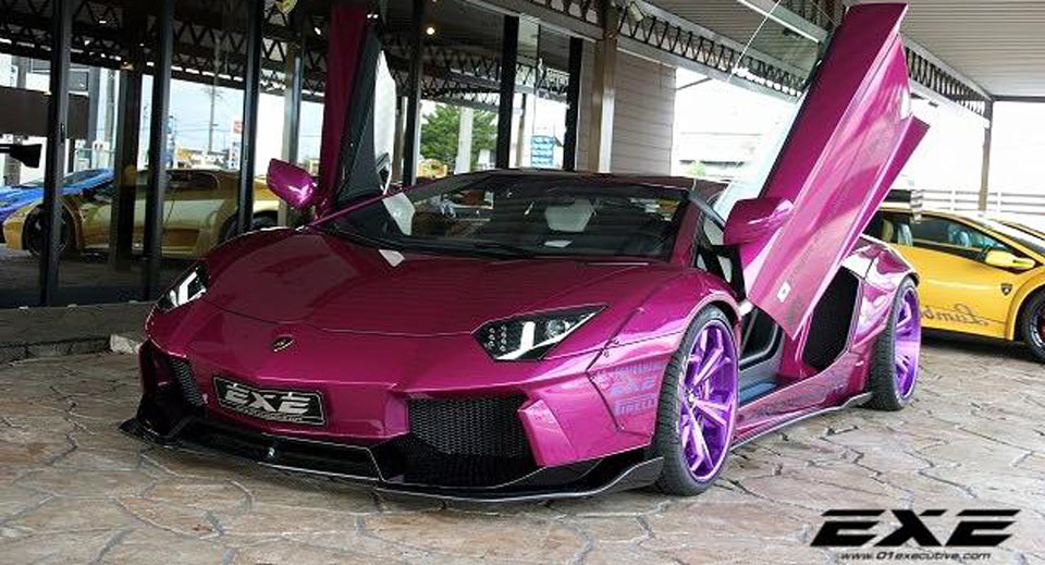  Purple Lamborghini Aventador Is What Happens When Tuning Goes Wrong
