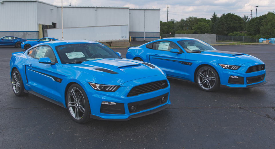 Roush Shows Off Pair Of Grabber Blue Mustangs