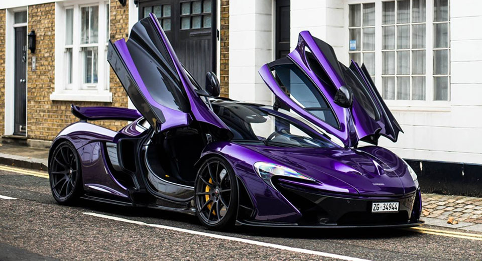  Amazing Purple Carbon Fiber McLaren P1 Lands In London