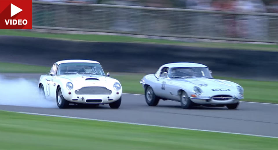  Classic Aston Martin DB4 GT Crashes While Trying To Overtake At Goodwood Revival