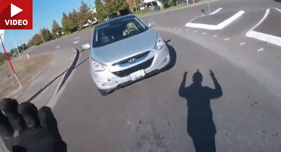 Hyundai Mom Rear Ends Own Son While On His Motorcycle