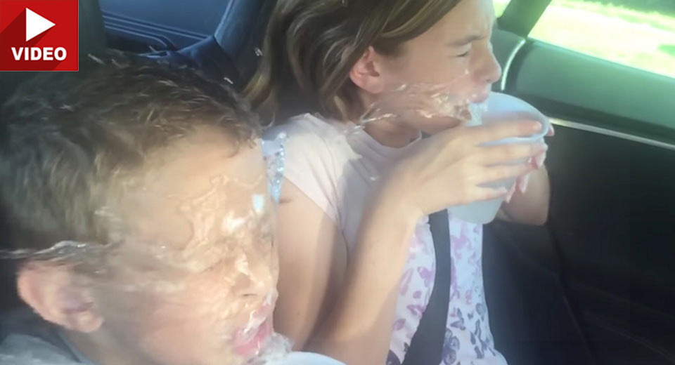 Drinking Water While This Tesla Model S P90D Is Accelerating Is Impossible