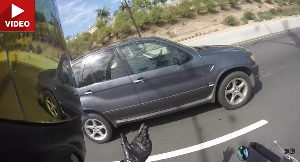  Biker Goes Berserk Over Drivers Not Leaving Him Room To Split Lanes