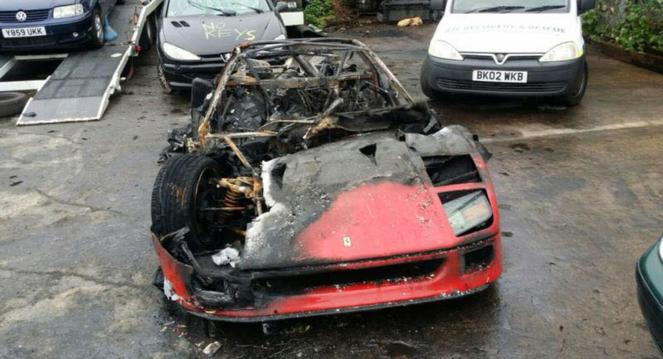 Ferrari F40 Destroyed By Fire After Recent Restoration