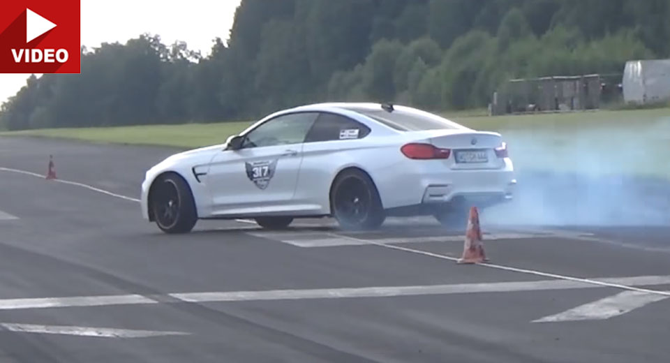  BMW M4 Driver Almost Crashes In Hilarious Drag Racing Fail