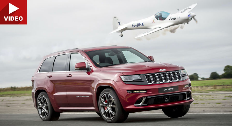 Watch What Happens When A Jeep Grand Cherokee SRT Takes On A Stunt Plane