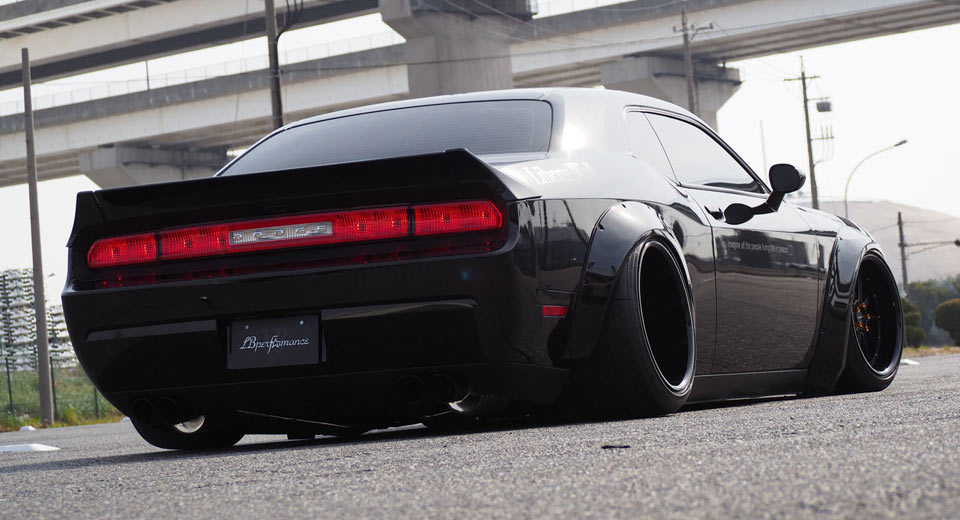  Dodge Challenger Looks Even Wider With Liberty Walk Conversion