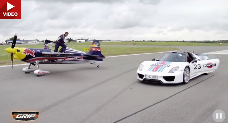 Porsche 918 Spyder Goes Up Against A Racing Aircraft