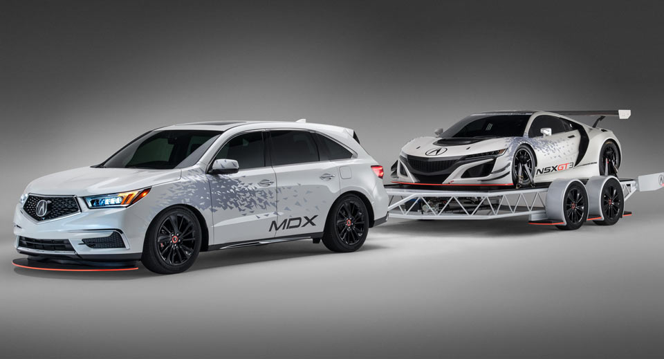  Acura NSX GT3 Getting Towed To SEMA By 2017 MDX