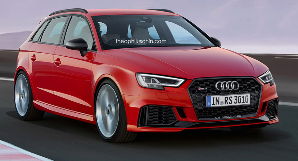 Facelifted Audi A3 Gets Virtual RS3 Sportback Update Carscoops