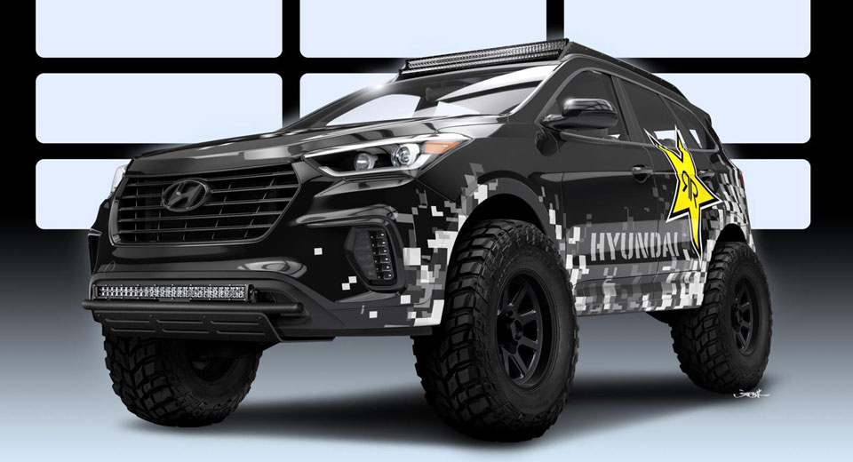Hyundai & Rockstar Prep Nitrous-Fueled Santa Fe For SEMA