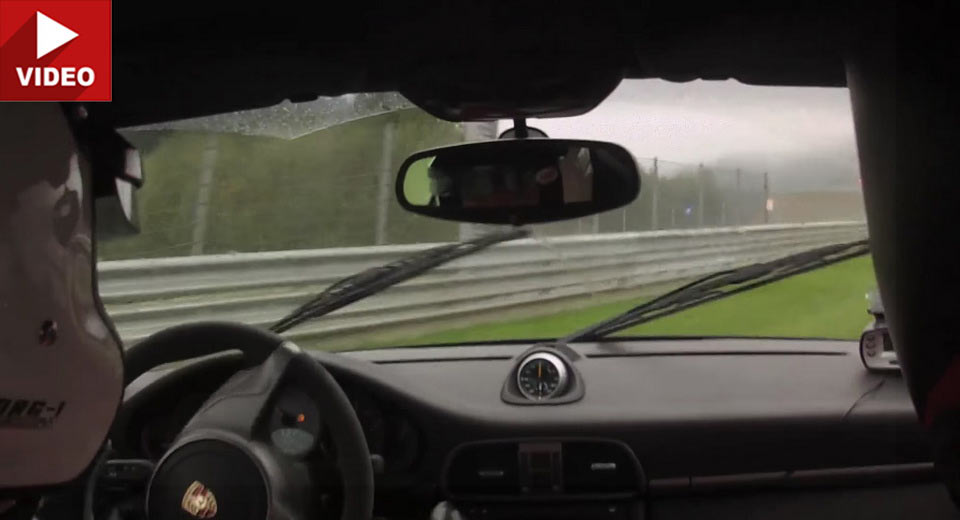  Porsche 997 GT3 Driver Performs Epic Save In The Wet