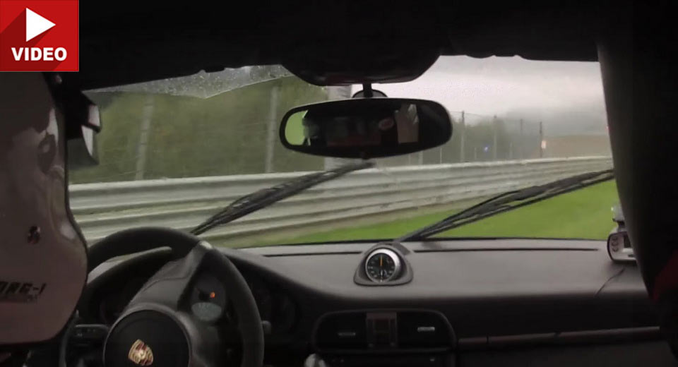 Porsche 997 GT3 Driver Performs Epic Save In The Wet