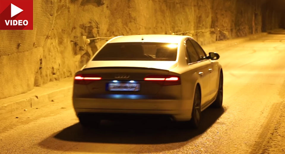  Audi S8 Plus Sounds Like A Jet During Tunnel Acceleration