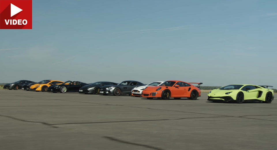 Nine Supercars Doing Battle Is A Petrolhead’s Wet Dream