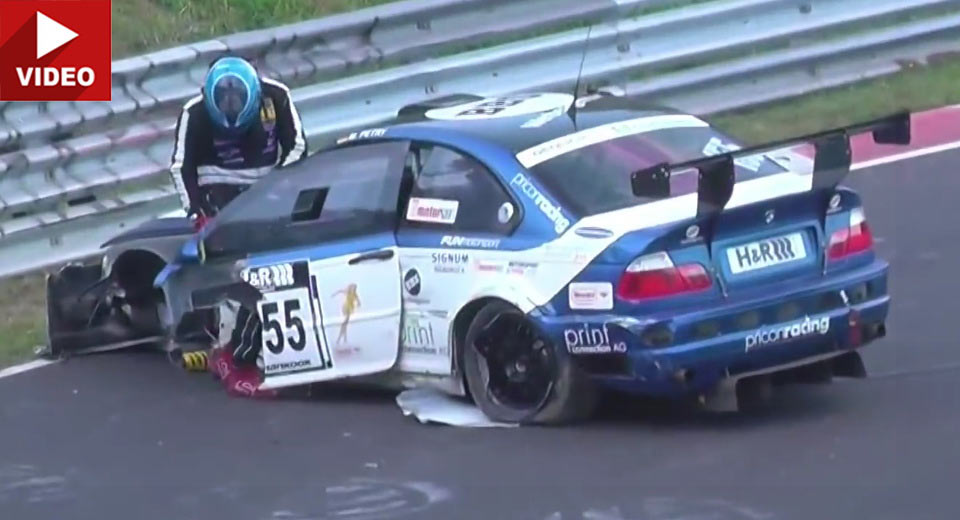  Two E46 BMW M3s Get Into Massive Crash On The Nurburgring