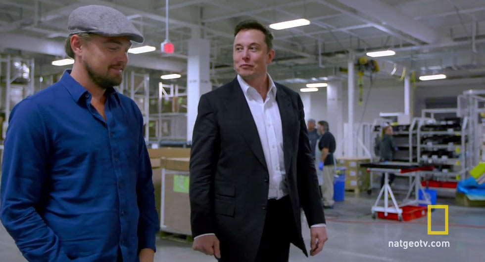 Leonardo DiCaprio Checks Out Tesla’s Gigafactory With Elon Musk