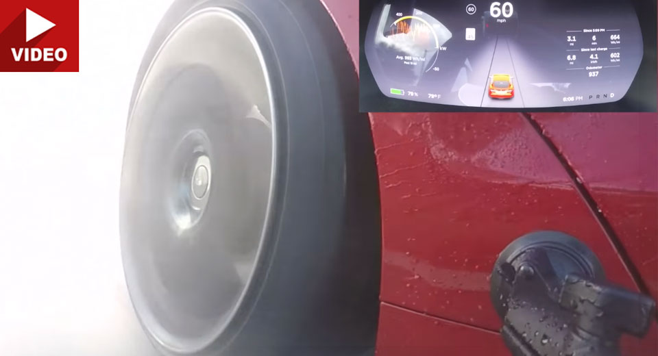 Tesla Model S P100D Hits 60 MPH In 2.7 Seconds In The Rain