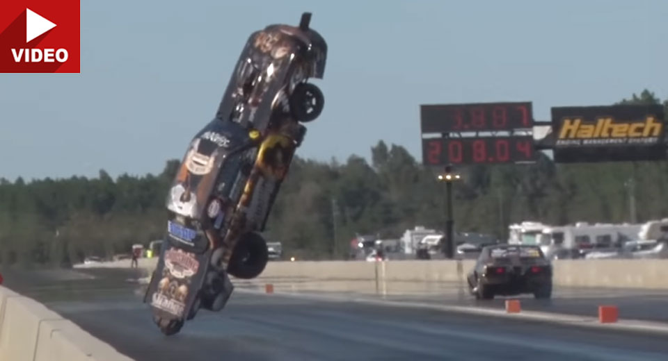  Ford Mustang Flies For 300 Feet In Horrifying Drag Racing Crash