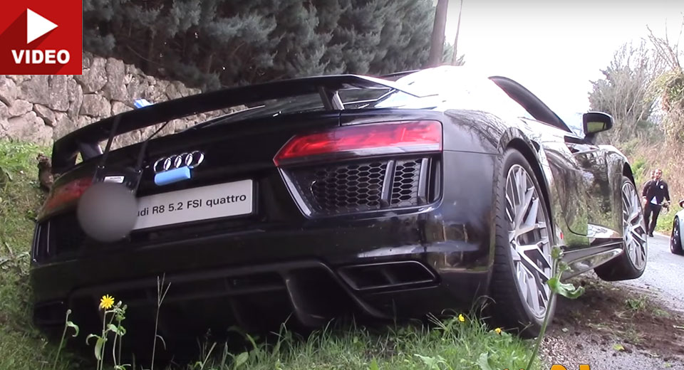  Brand New Audi R8 V10 Plus Crashes After Italian Cars And Coffee
