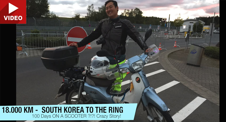  Man Travels 18,000 Km On A Scooter Just To Go On The Nurburgring