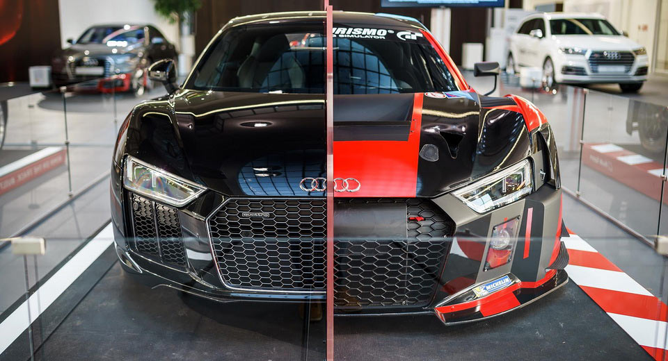  Half Road Car, Half Raceer Audi R8 On Display In Neckarsulm