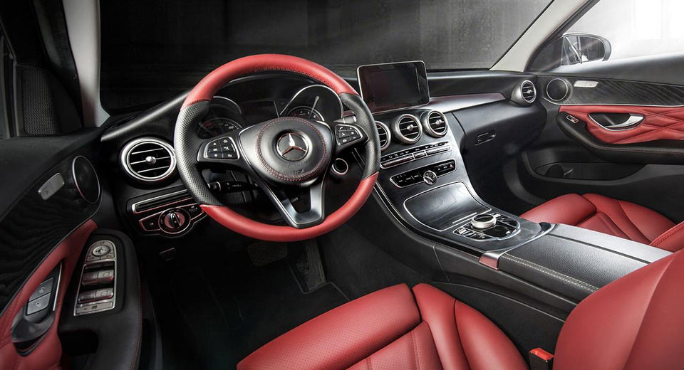  Carlex Adds Red & Black Leather Combo To Mercedes C-Class Cabin
