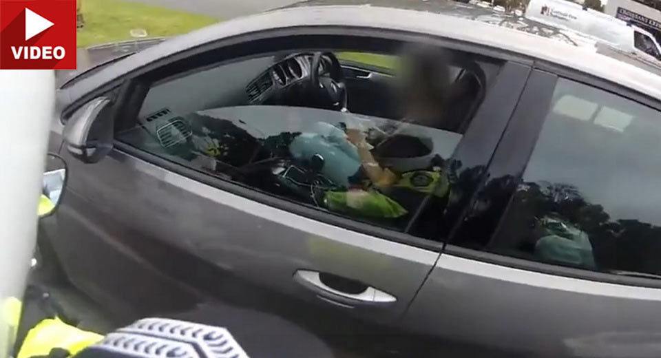 Clueless Driver Leads Cop On Chase While Texting & Driving