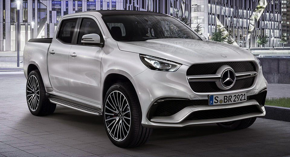  New Merc X-Class Pickup Concept Gets Rendered In AMG Form