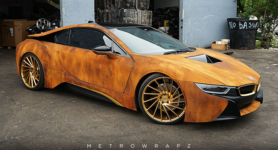  This Rust-Wrapped BMW i8 Will Either Please Or Disgust You