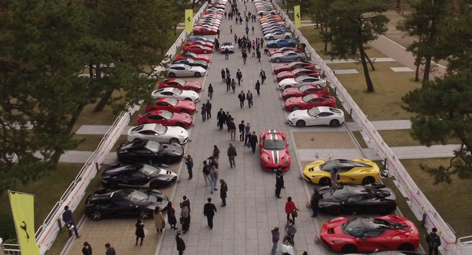  Ferrari’s International Cavalcade Brings Together Around 70 Supercars To Japan