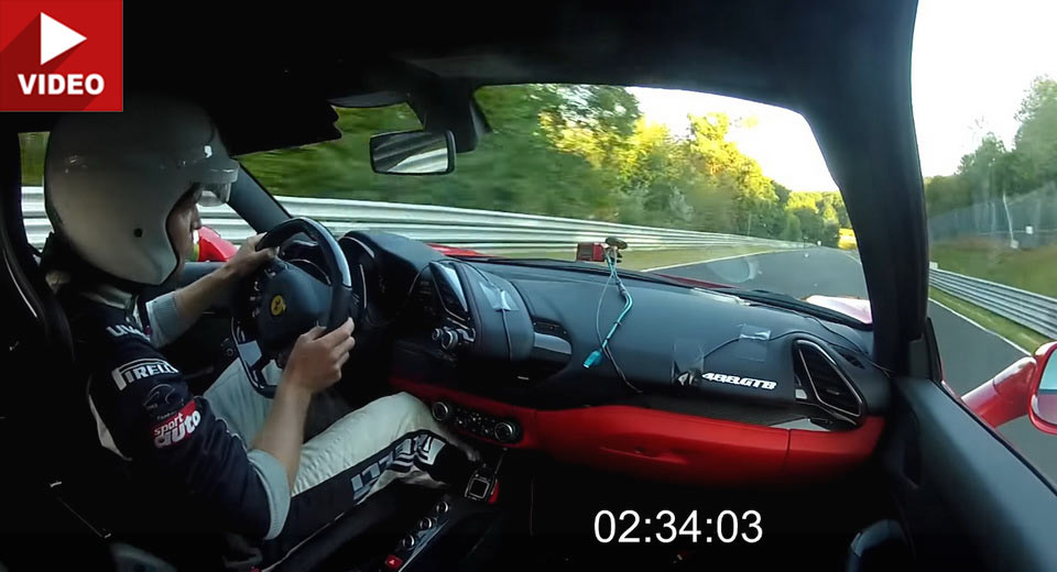  Watch A Ferrari 488 GTB Lap The ‘Ring In 7:21,63