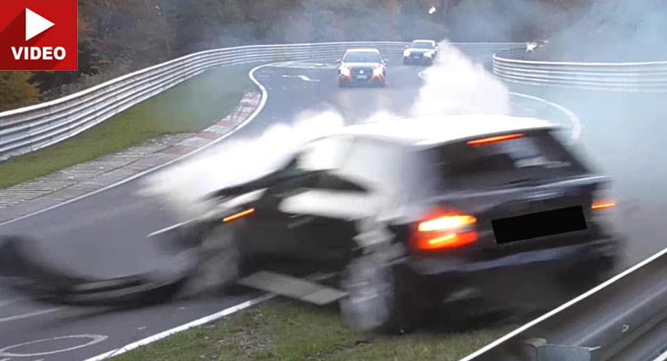  Snap Oversteer Causes Audi S3 To Violently Crash On The Nurburgring