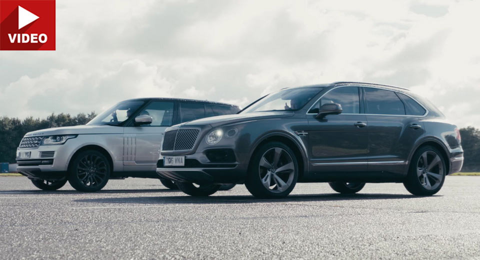  Bentley Bentayga SUV Tries To Prove Its Worth Drag Racing A Range Rover