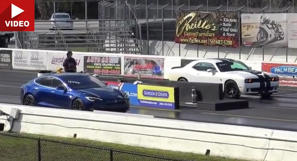 This Hellcat Looks Sick Of Tesla’s Model S P100D Getting All The Glory