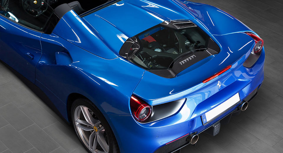  Now You Can See The Ferrari 488 Spider’s V8 With Capristo’s Engine Cover