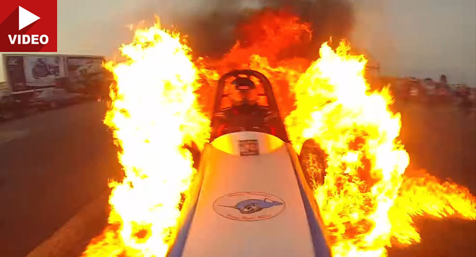  This Flaming Burnout Is The Coolest Thing You’ll See All Day